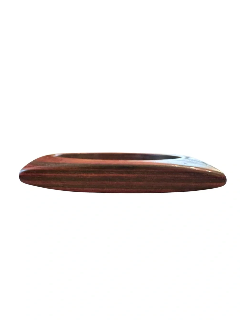 Vintage square wooden bangle bracelet